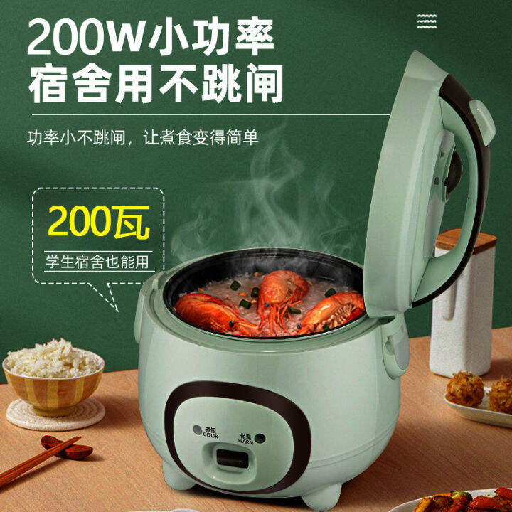 Mini Rice Cooker 300W Small Low Power Rice Cooker 2L Liter Car Home