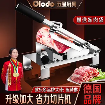 Manual Frozen Meat Slicer, Commercial Beef Mutton Roll Cutting Slicer Home  Use