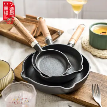 Cast Iron Household Egg Frying Pan Small Oil Pan Poached Egg Pot Mini Egg  Dumplings Non-Stick Pan Frying Pan - AliExpress