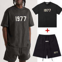 Essentials เสื้อยืดแขนสั้นแบบใหม่ฤดูร้อนปี2022 FOG ชุดผู้ชาย1977แขนสั้นแบรนด์ยอดนิยมผ้าฝ้ายแท้สำหรับผู้หญิง