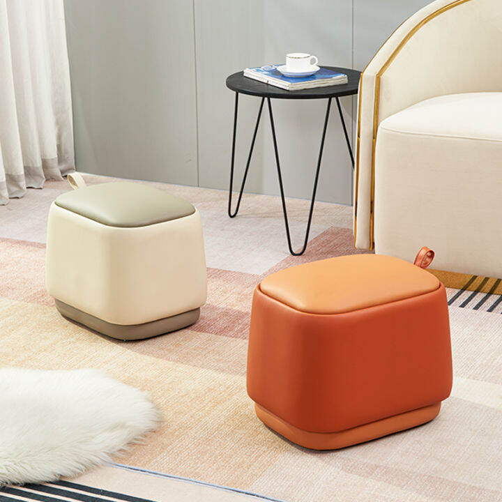 Stool Home Stool Modern Minimalist Sofa Stool Living Room Leather Stool