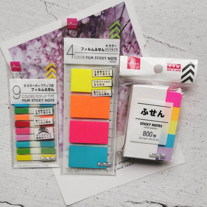Japan Daiso DAISO Student Office Color Transparent Fluorescent Label