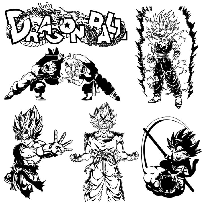 80 Dragon Ball Sun Wukong Saiyan Vegeta Wall Stickers Berus Broly ...