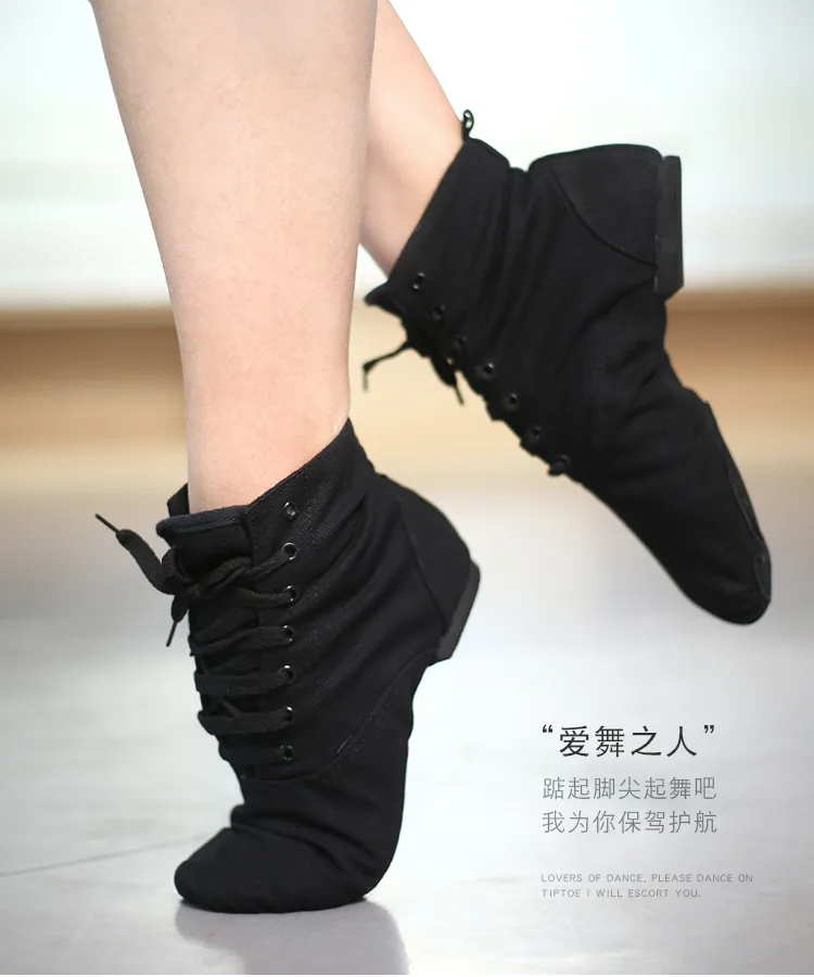 High-Top Jazz Dancing Shoes Female Soft Bottom Training Shoes Male