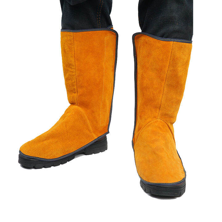 Full Cowhide Foot Protection Electric Welding Protective Foot Sleeve