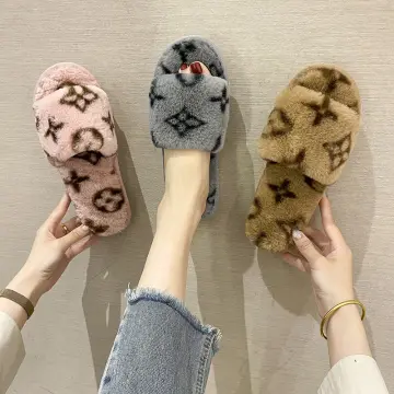 Fur slides clearance with strap