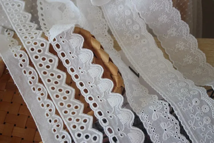 Water Soluble Lace Edge Thin Lace Black Ribbon DIY Clothes Curtain