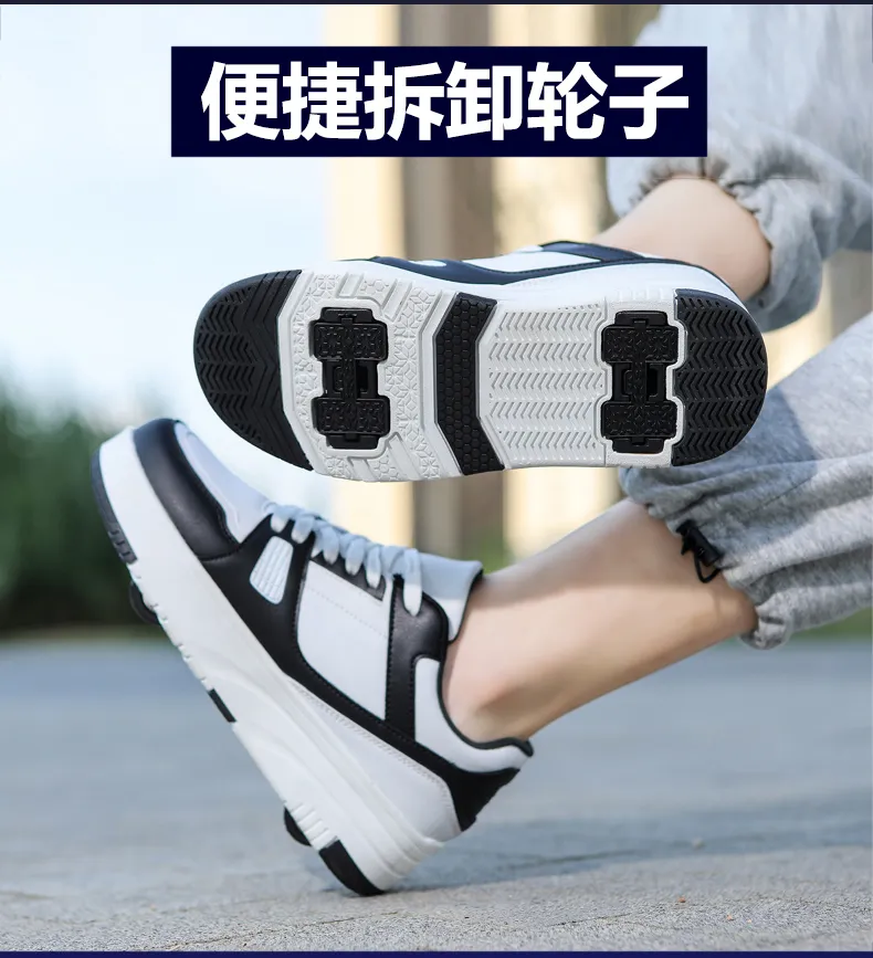 Boy's Fashion Roller Shoes Hook Loop Fastener Comfy - Temu