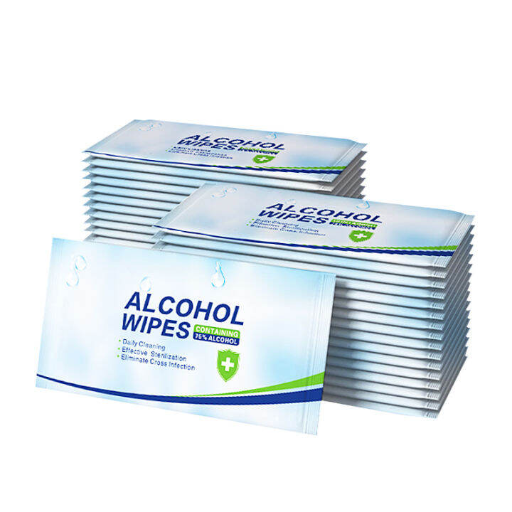 75 Alcohol Wipes Individually Packaged Alcohol Cotton Sheets