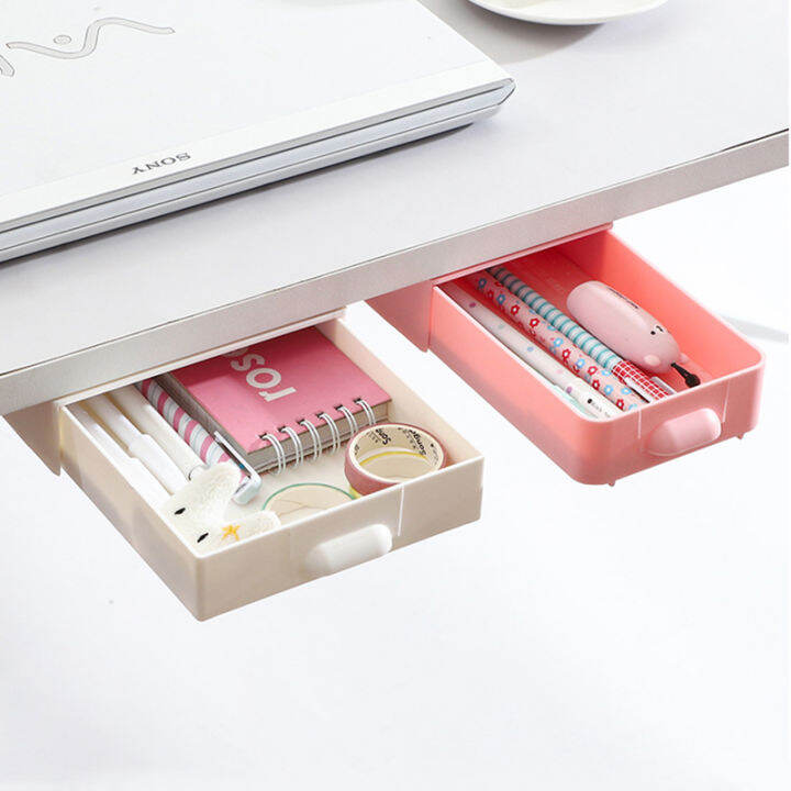 underDesk Storage Drawer Creative Hidden Paste Small Drawer Desktop