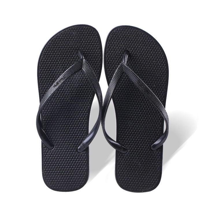 2023 Luofu Black and White Solid Color Flip Flops Women's Casual ...