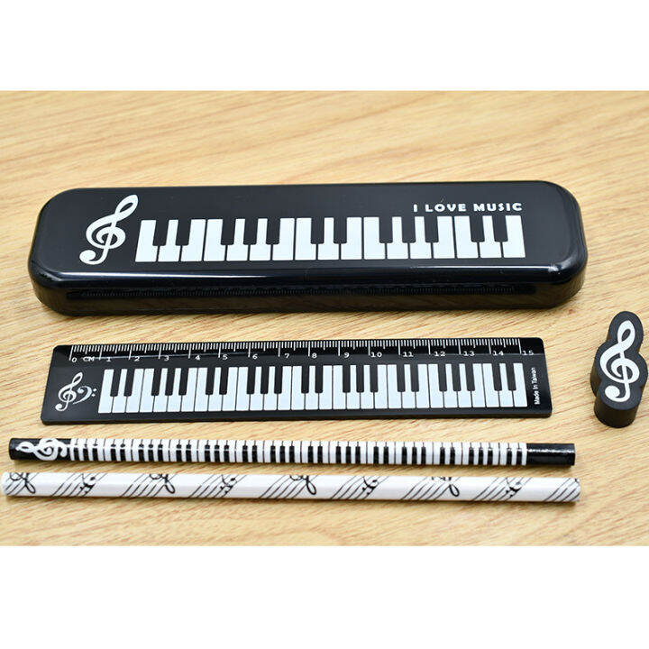 Taiwan Piano Keyboard Stationery Box Set Treble Clef Creative Music