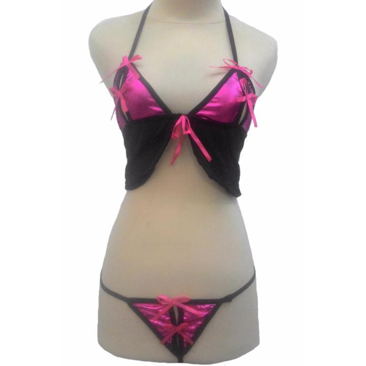 Jakarta Lingerie Jlf224 Braset Sexy Open Crotch Black Pink Lazada Indonesia 9237