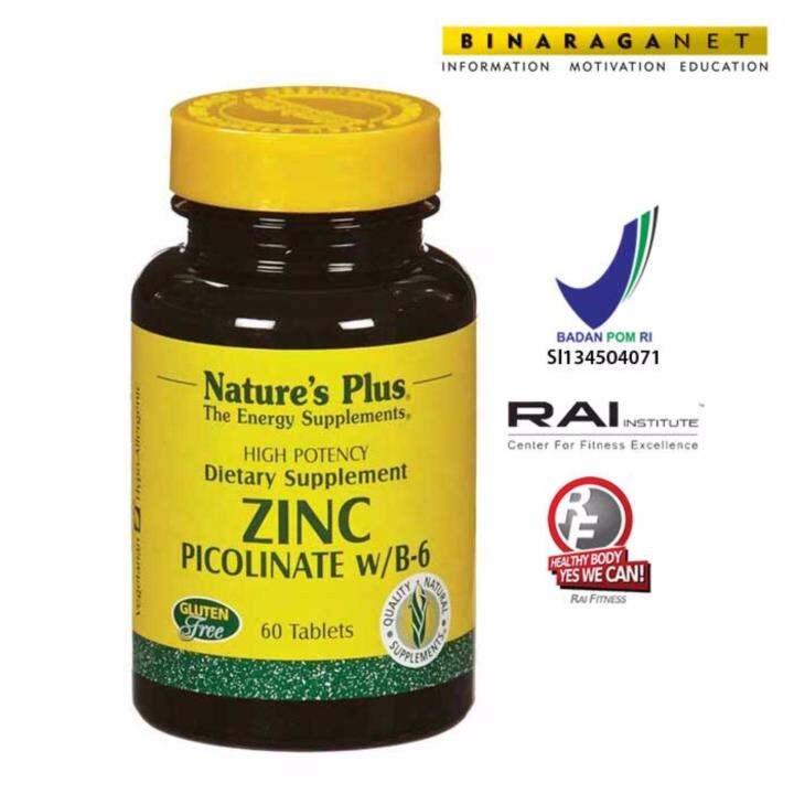 Natures Plus Zinc Picolinate 50mg 60 Tablet Lazada Indonesia