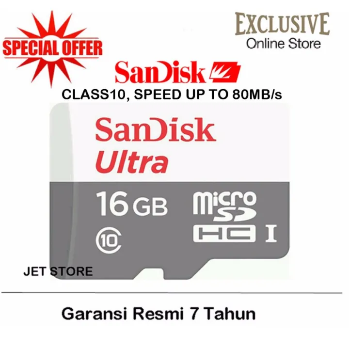 SanDisk Original Ultra Memory Card MicroSDHC Class10 16GB/80Mbps