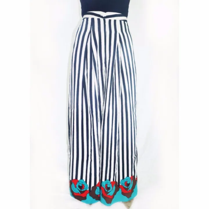 navy palazzo pants women's