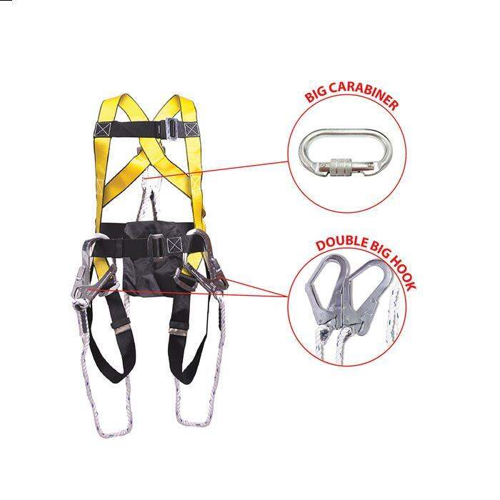 Full Body Harness Double Lanyard Big Hook Safety Belt Sabuk Pengaman