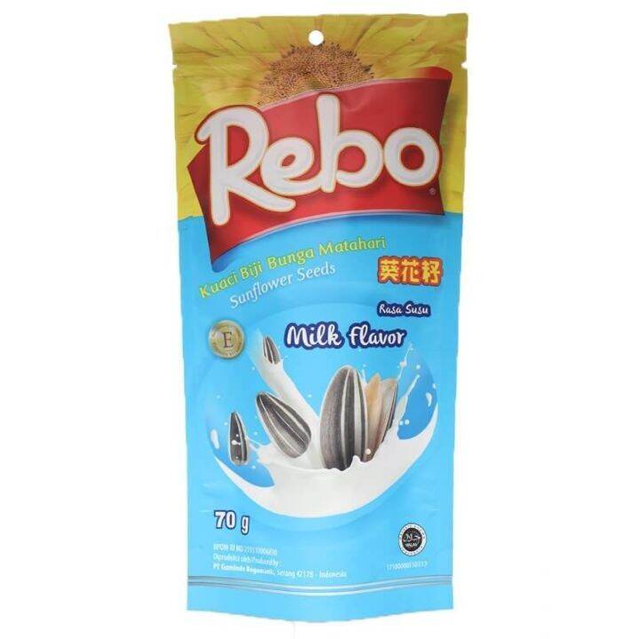 Rebo Kuaci Biji Bunga Matahari Milk 70g Lazada Indonesia