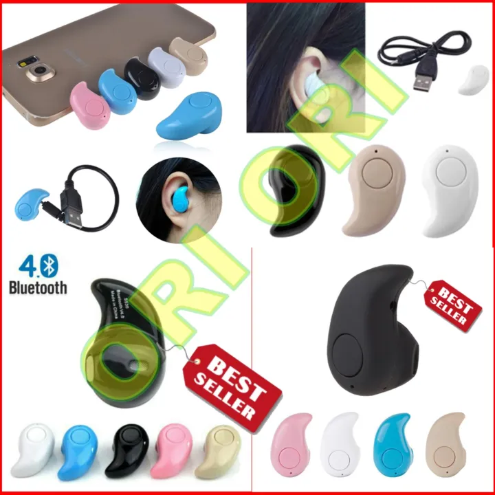 Headset Bluetooth Mini Keong Micro Stereo Bluetooth S530 Warna Acak
