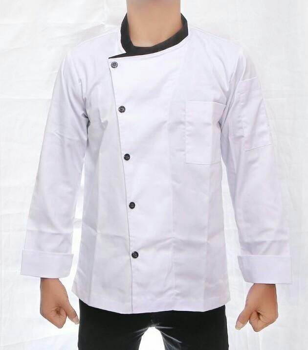 Baju chef koki pria lengan panjang putih | Lazada Indonesia