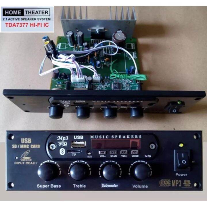 Rakitan Active Speaker Home Theater TDA7377 + Radio FM MP3 Bluetooth