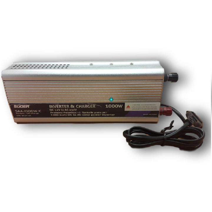 1000W SUOER 2 in 1 Inverter Charger Aki Accu Mobil Motor 1000 watt
