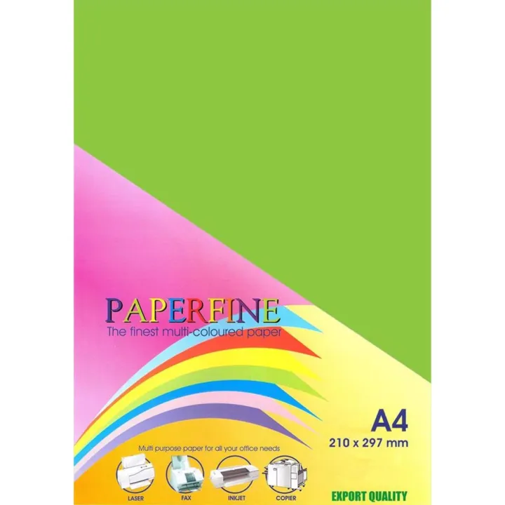 Paperfine Kertas Hvs Warna A4 Parrot Isi 25 Lembar Lazada Indonesia