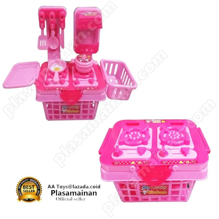 AA Toys Mainan Masak Masakan / Mainan Anak Perempuan My Lovely Kitchen Set 901K Pink