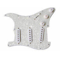 Pickguard Pearl ที่โหลดไว้แล้วสำหรับการเปลี่ยนกีตาร์สแตรท Fender