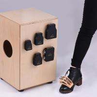 GECKO GK Series Cajon Box Drum Companions Set Including Castanets Jingle Bells Foot Tambourine Percussion Instruments Outdoorfree