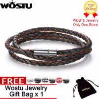 WOSTUเครื่องประดับ100% Original 6สี60ซม.PUสร้อยข้อมือหนังยาวปรับแม่เหล็กหัวเข็มขัดUnisexพร้อมคุณภาพสูงเครื่องประดับสำหรับผู้หญิงผู้ชายเครื่องประดับของขวัญZBC0063