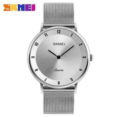 SKMEI นาฬิกาควอทซ์สำหรับผู้ชาย,นาฬิกาสเตนเลสบางพิเศษกันน้ำนาฬิกาข้อมือธุรกิจ Fashion Jam Tangan ลำลอง1264