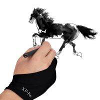 XP-Pen Professional Artist Anti-fouling Lycra Glove for Graphics Drawing Tablet Graphic Monitor Suitable for Right Hand and Left Hand Large size(Black)