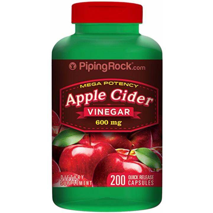 Piping Rock Apple Cider Vinegar Diet Formula 600mg, 200 capsules (USA