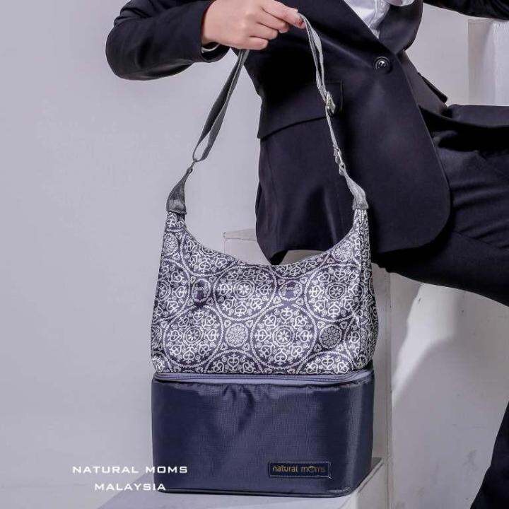 Natural Moms Cooler Bag Grey Iznik Lazada