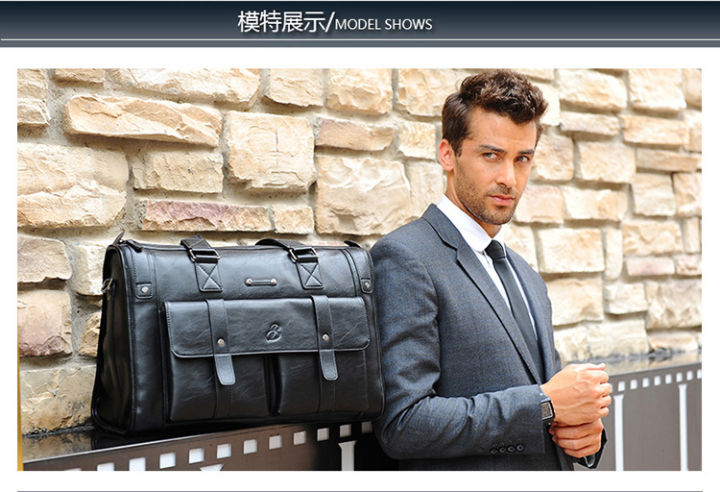 กระเป๋าสตางค์ทำงานหนังผู้ชายขนาด45-30-20ซม-สีดำ