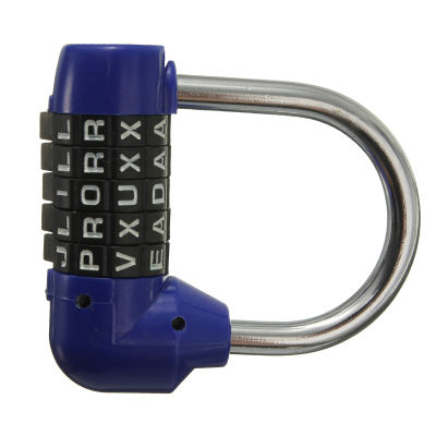 แม่กุญแจการรักษาความปลอดภัยด้วยรหัสผ่านรหัสตัวอักษร5ตัวล็อกนิรภัยสีน้ำเงิน