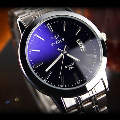YAZOLE สแตนเลสสตีลแท้หรูแสดงวันที่แบบแอนะล็อกนาฬิกาควอตซ์ผู้ชายแยมนาฬิกาข้อมือสำหรับผู้ชาย Tangan 296นาฬิกาข้อมือธุรกิจ