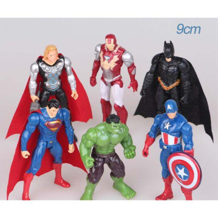 6 in 1 Figurine set / cake Topper for batman hulk spiderman iron man thor  Wolverine 2 DESIGN | Lazada