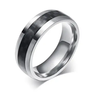 Mens carbon fiber on sale ring