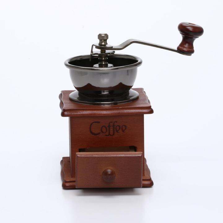 Conical Burr Wooden Coffee Mill Manual Hand Grinder Lazada