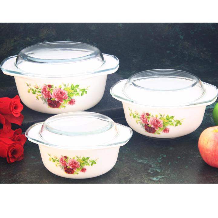 6 PC OPAL GLASS CASSEROLE SET 96266 Lazada