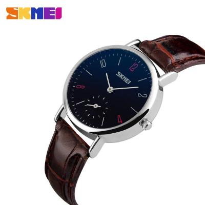 SKMEI นาฬิกาดิจิตอลคู่แบรนด์ชั้นนำนาฬิกากันน้ำควอร์ทซ์แฟชั่นลำลอง30เมตรสายหนังหรูหรานาฬิกาข้อมือธุรกิจ9120