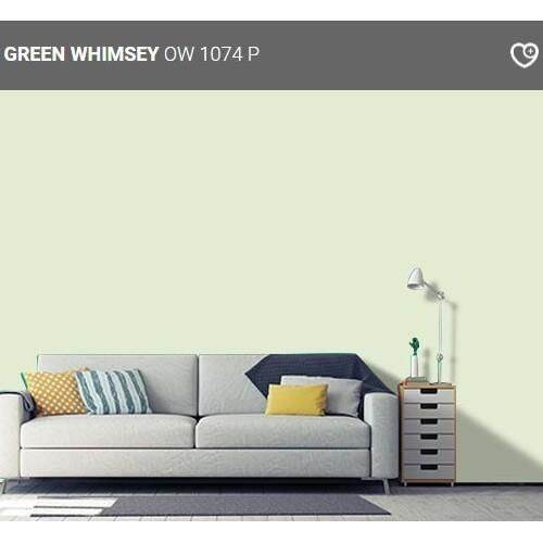 Nippon Paint Satin Glo Premium 1 Color GREEN WHIMSEY OW 1074 P 1L