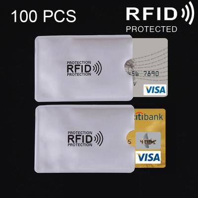 ฝาครอบป้องกันชิ้นอะลูมิเนียมฟอยล์การ์ด RFID ปิดกั้นหน้ากากนิรภัยบัตรประจำตัวกระเป๋าใส่บัตรสำหรับสตรีแขนขนาด: 9.1*6.3เซนติเมตร