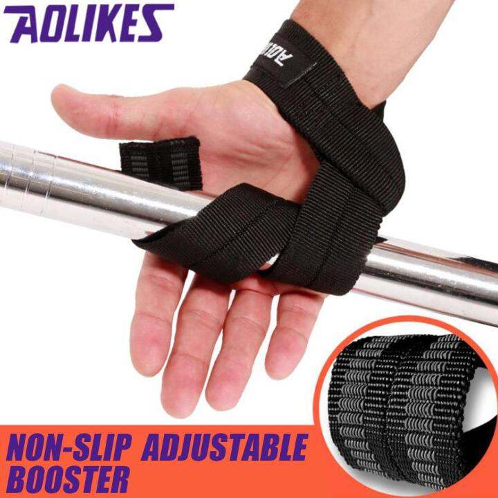 Aolikes 2pcs/pack Weight Lifting Bar Grips Straps Wrist Support Gym ...