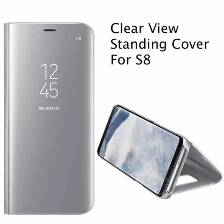 Premium Clear View Standing Cover With Smart Cover For Samsung Galaxy S8 |  Lazada