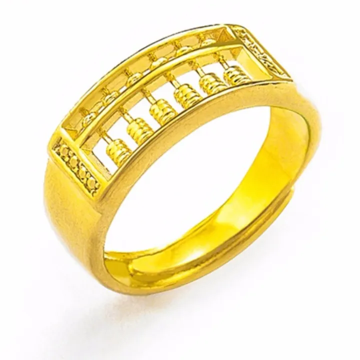 DeParis Fortune Golden Abacus Men's Ring - 24K Gold-Plated | Lazada