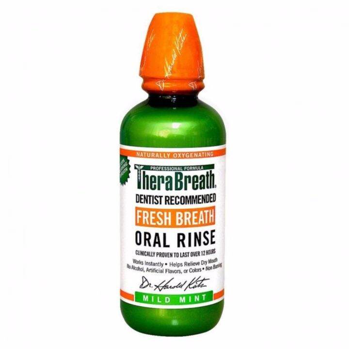 TheraBreath Fresh Breath Oral Rinse 473mL (Mild Mint) Lazada