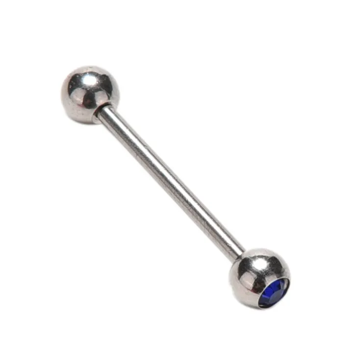 New 10pcs Mixed Logo Ball Tongue Bars Rings Barbell Piercing Stainless Steel P*U
